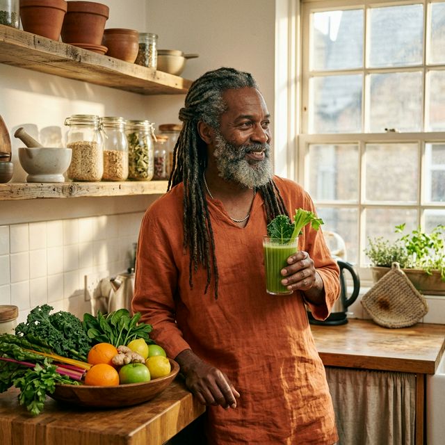 Papa Eza preparing Eza's Alkaline Water Drops